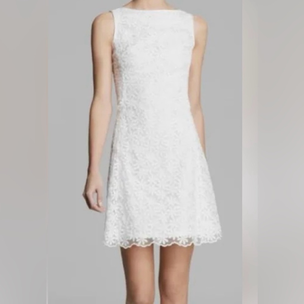 Kate Spade ♠️ Elegant White Floral Dress, size 0